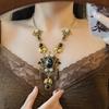 Pearl Ethnic Tassel Necklace Bohemia Rhinestone Necklace Women Ethnic Style Forehead Chain Gifts