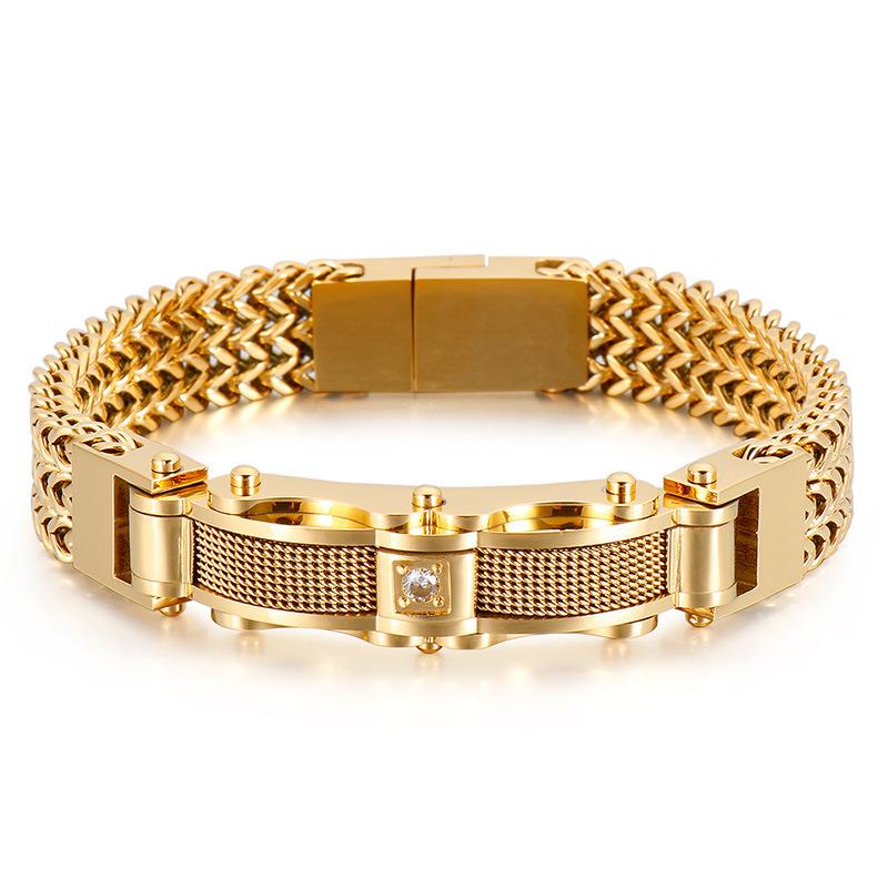 New Trendy High Quality 19/21/23cm Stainless Steel Bracelet for Men