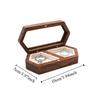 Square Mini Wood Rings Box Luxury Jewelry Organizer Simple Rings Bearer Box  Couple