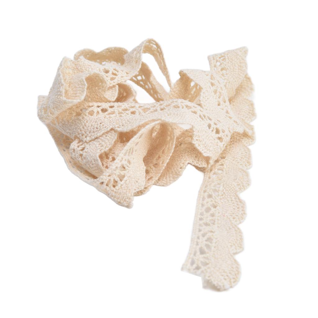 Lace Ribbon DIY Cotton Net 2cm Width 20 Yards Elegant Fabric Lace Trim for Curtain Clothes