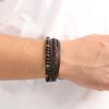 Elegant For Women Magnet Bohemia Leather Men Bracelets Beaded Wristband Korean Bangles