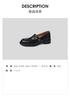 Women's Round Head Coarse Heel Single Shoes