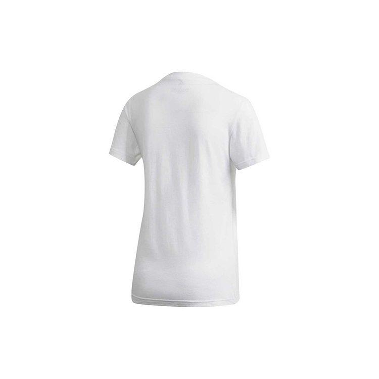 Adidas T Shirts Women's White Crew Neck Moderate Straight Fit FJ5012