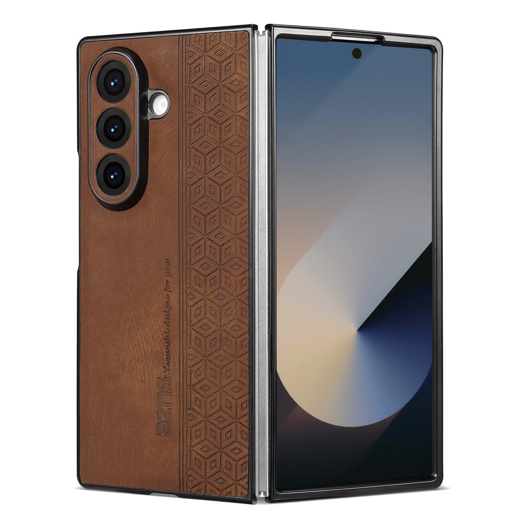 Для Samsung Galaxy Z Fold 7 Чехол Мягкая Кожа PU Защитная Накладка на Заднюю Панель Чехол для Телефона Для Samsung Z Fold 7 6 5 4 3 Корпус Телефона