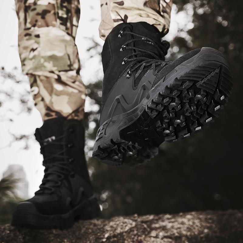 Мужские непромокаемые походные ботинки, прочные уличные ботинки, высокие ботинки в стиле милитари, уличные альпинистские ботинки, ботинки для пустыни, большие размеры