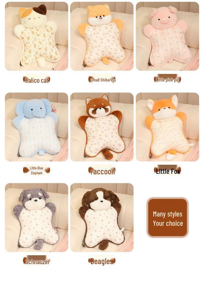 Giant Soothing Animal Plush Hug Pillow - Cute Stress Relief Gift for Girls' Birthdays