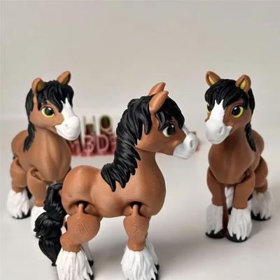 Лазерная 3D-печать Лошадь Цельное литье 3D Шарнирные игрушки-лошади Аквариум