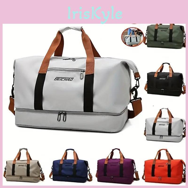 Large Nylon Bag Sports Duffel Capacity Travel Bag With Wet And Dry Separation Casual Shoulder And Crossbody Carryon For Men And Women