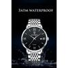 POEDAGAR Luxury Sports Men's Wristwatch Stainless Steel Waterproof Date Watch High Quality Casual Fashion Quartz Watches