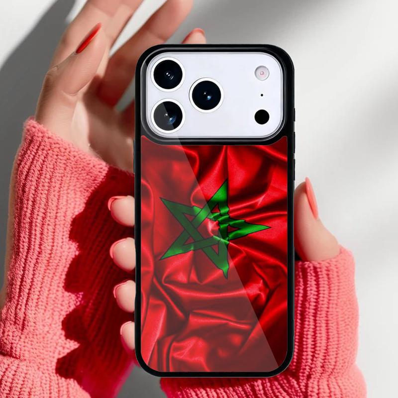 Maroc Morocco Flag Coat Of Arms soft Phone Case for iPhone 17 16 15 14 13 Pro Max Back Cover for 12 11 Pro Coque