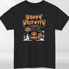 Happy Halloween Pumpkin Ghost Graphic T-Shirt Spooky Fall Tee S-5XL