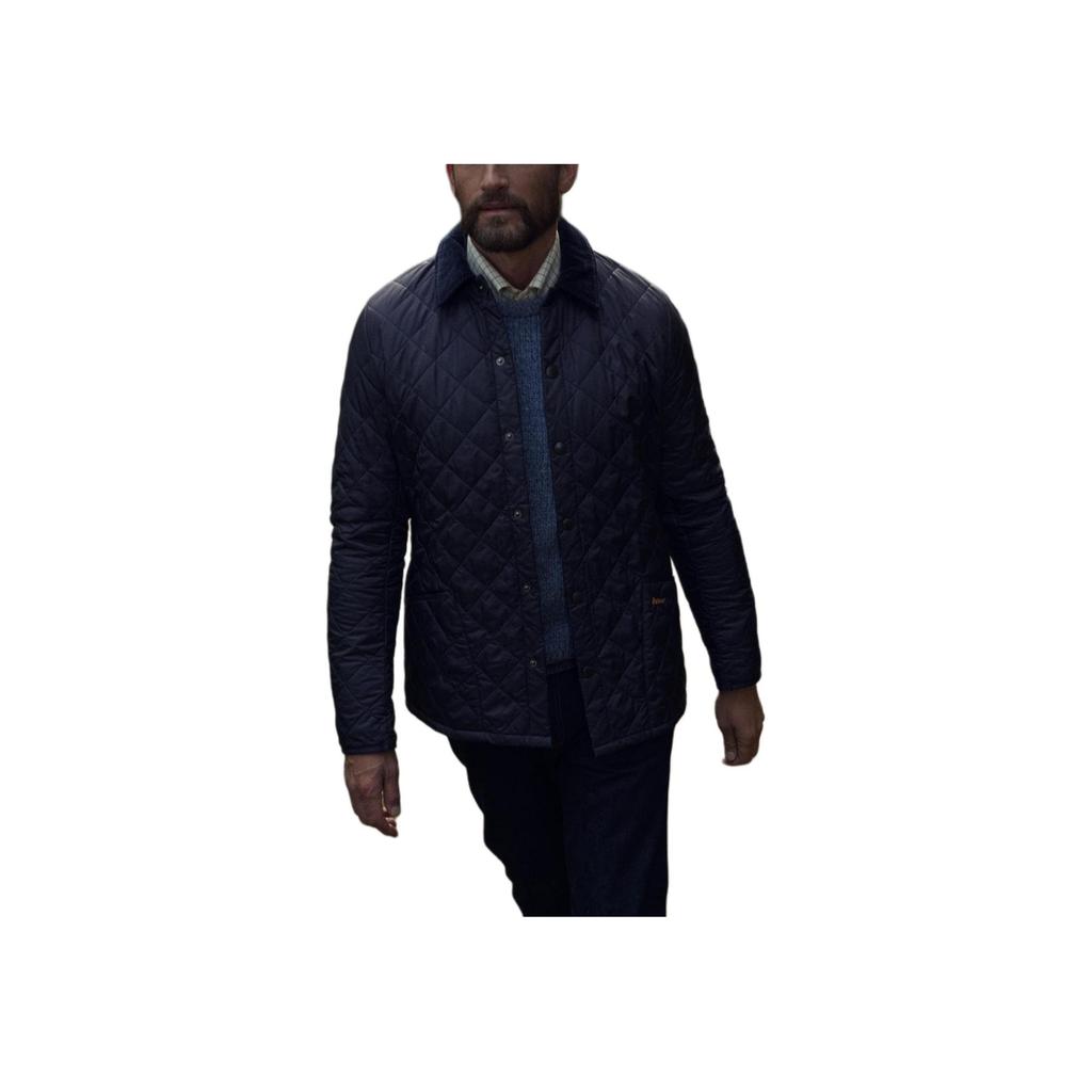 Barbour Однотонная приталенная мужская куртка с длинным рукавом на одной пуговице с отложным воротником Сине-синий MQU0001NY91