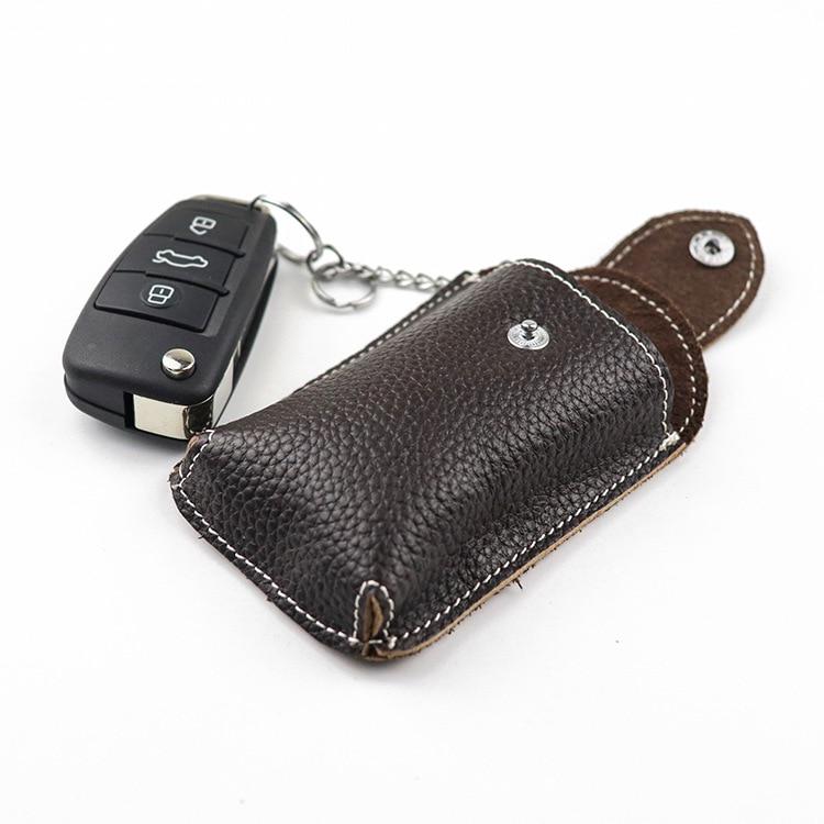 Belt Wear Genuine Leather Smart Car Key Case Housekeeper Buckle Vintage Small Key Bag Keysmart Bag