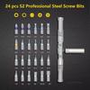 24-in-1 Multifunctional Screwdriver Ratchet Wrench Set Magnetic Tips Home DIY Repair Tools Kit for Automotive Electronics