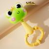 Сенсорная игрушка-лягушка, интерактивная и шейкер с песком со звуком, мягкий захват, яркие цвета, легко чистится, игривый дизайн, развивающий подарок