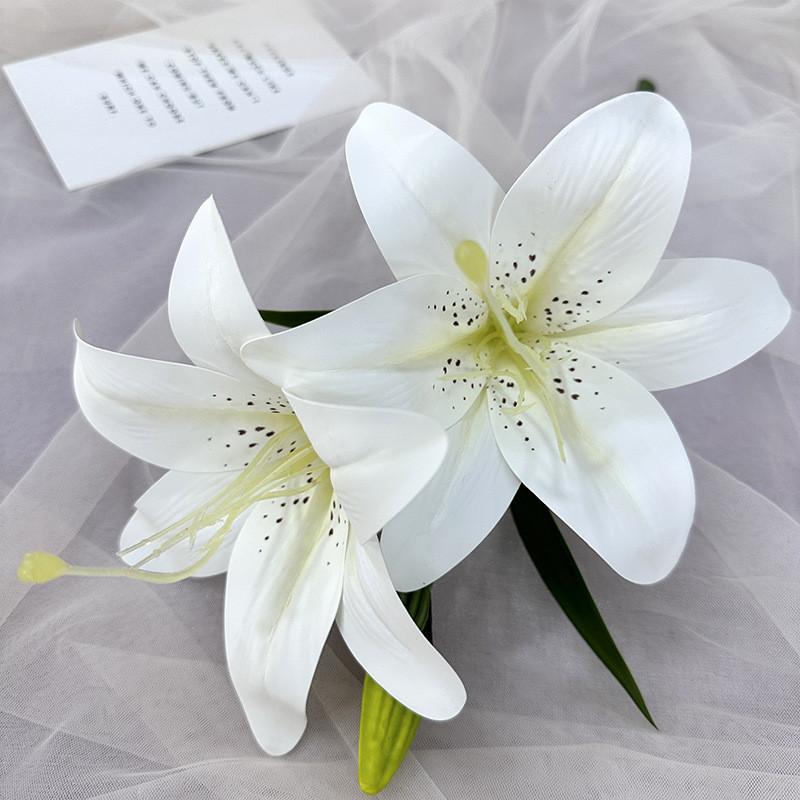 Luxury Lily 3d Printed Fake Flowers For Wedding Celebrations And Studio Use