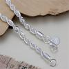Wholesale 925 Sterling Silver Classic Twisted Rope Chain Bracelets For Women Wedding Party Wild Christmas Gift Fashion Jewelry