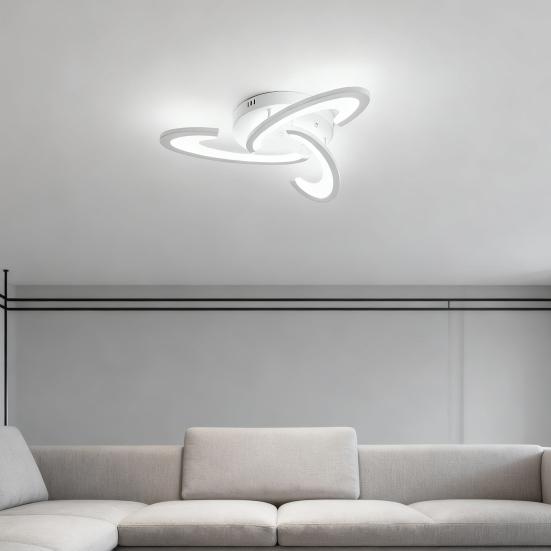 Художественная потолочная лампа в виде цветка, уникальный дизайн лепестков, светодиодный свет для дома, диммируемый современный светильник для декора спальни, гостиной