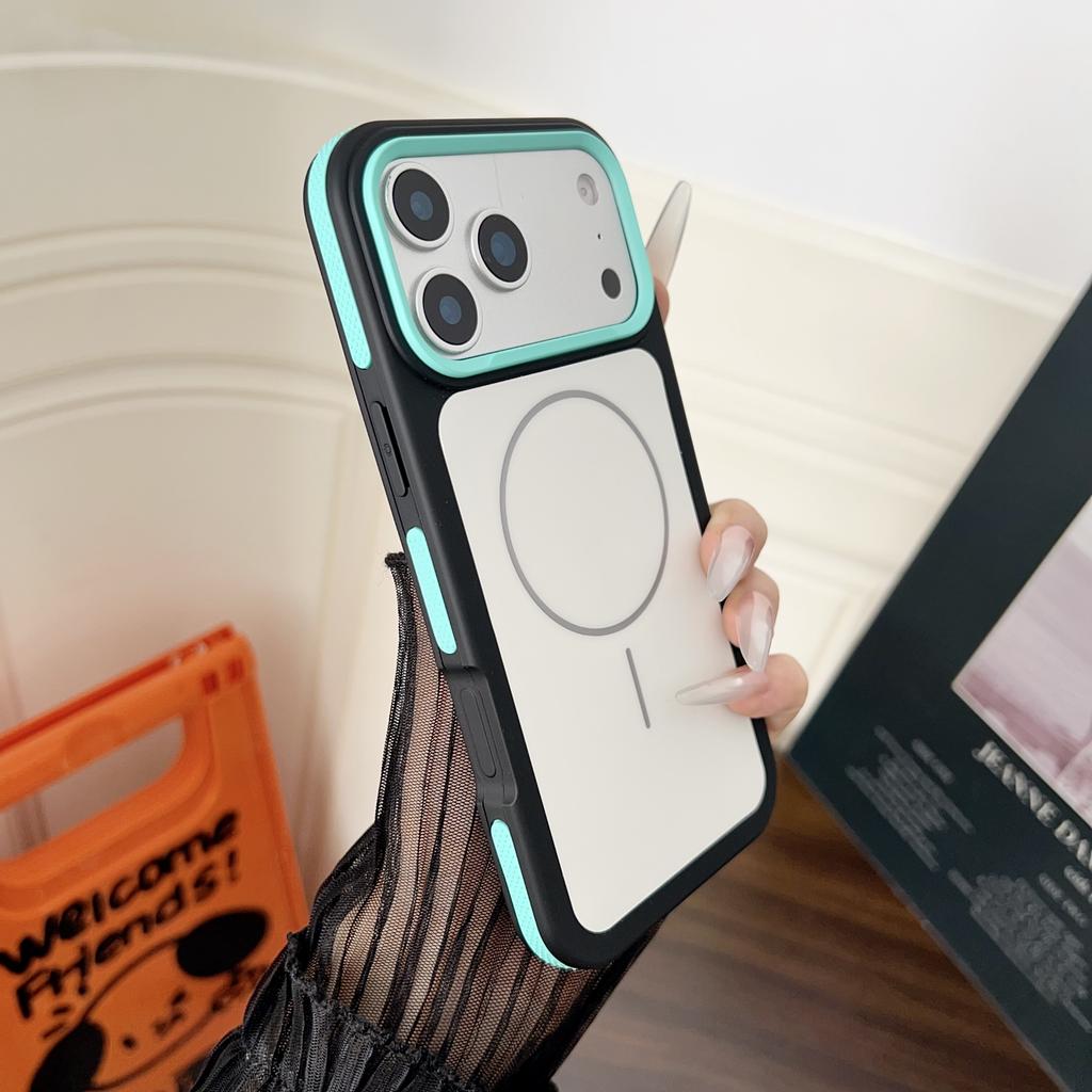 Магнитный чехол-броня контрастного цвета для For Iphone 17 Air 16 15 14 13 12 11 Pro Max Plus 16E Для беспроводной зарядки
