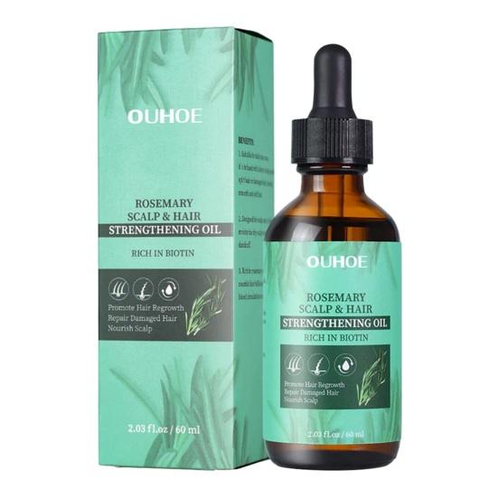 Эфирное масло розмарина для волос, 60 мл, питает, восстанавливает, разглаживает, легкое портативное масло для волос, женские аксессуары