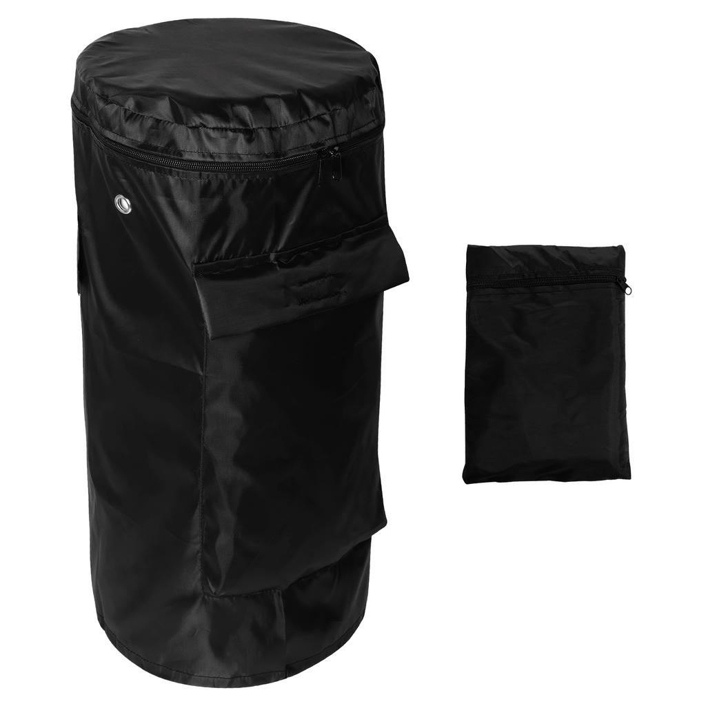 1 Pc Oxford Cloth Propane Gas Cylinder Cover Waterproof Gas Bottle Full Cover with 2 Ventilation Ring Two Way Zipper for Outdoor