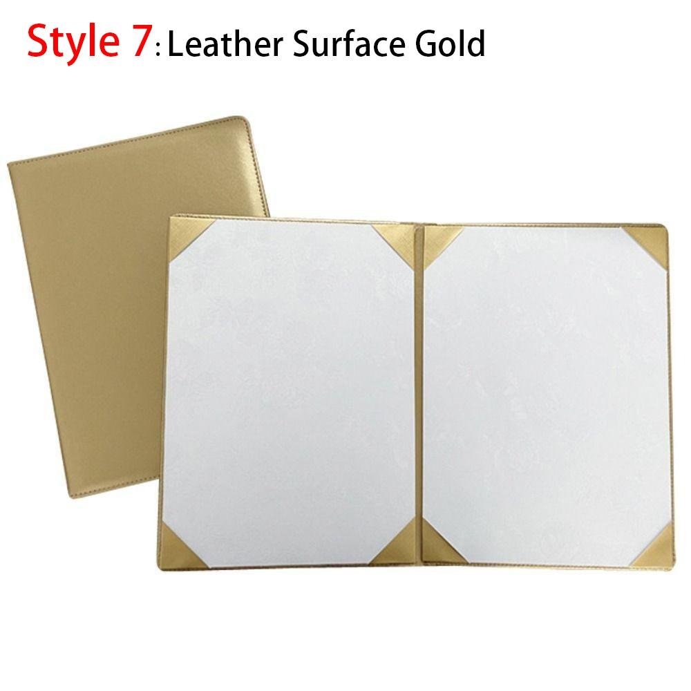 1Pcs Plush Surface Certificate Cover Thicken File Page Folder  Signing Contract