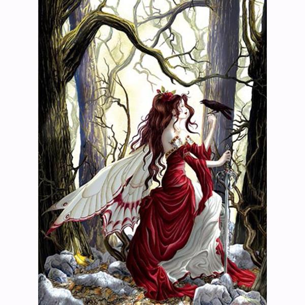 5D DIY Diamond Gothic Fantasy Art Butterfly Fairy Embroidery Diamond Painting Portrait Collection Abstract Diamond Painting