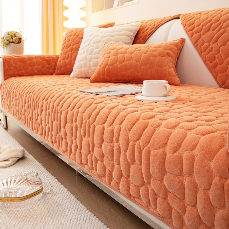 Подушка для дивана из молочного волокна, зимняя утолщенная флисовая подушка, новинка 2024 года, чехол для дивана, нескользящая подушка, чехол на спинку, полотенце