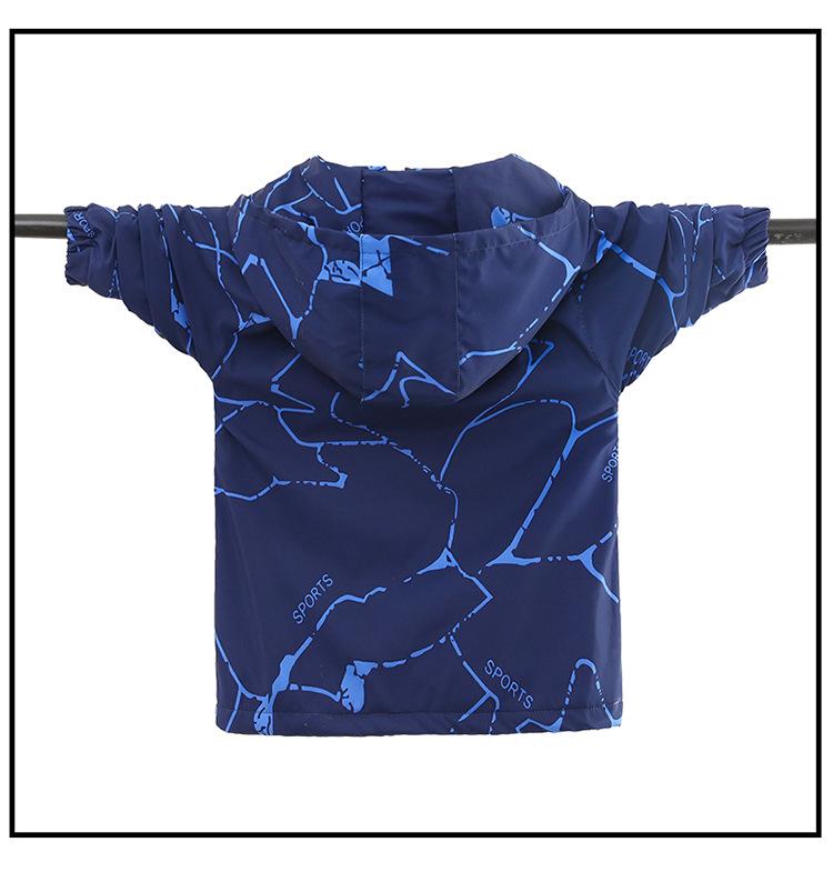 Мальчиковая ветровка на флисовой подкладке: Новый тренч Весна/Осень 2025, Ветрозащитная куртка для детей среднего и старшего возраста