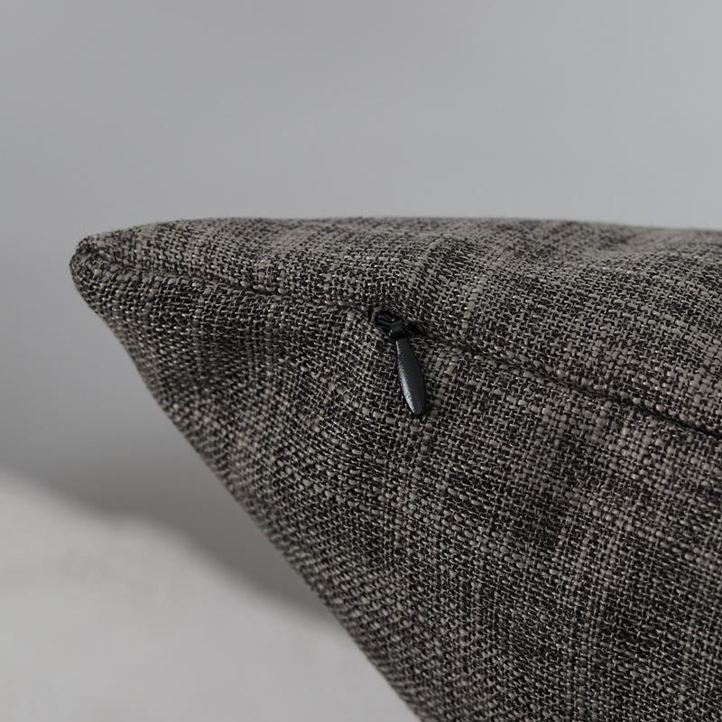 Solid Linen Cotton Throw Pillow Cover Simple Cushion Cover Nordic Boho Decor Couch Accent Pillow Case 45x45 cm 2pcs