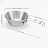 1pc-Outdoor 304 Stainless Steel Folding Bowl Picnic Rice Bowl Barbecue Mountaineering Water Cup Camping Portable Cooker
