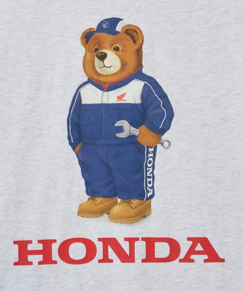PHYPS MOTORCYCLE Mechanic Bear Short Sleeve Light Gray