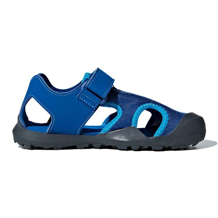 Adidas Captain Toey K Velcro Outdoor Simple Closed Toe Flat Sports Non-Slip Wear-Resistant Sandals Kids Sandals Blue BC0703