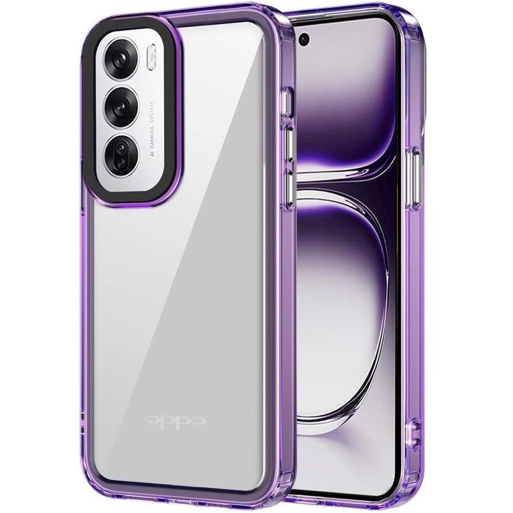 Oppo Reno 12 Pro Fusion Hybrid Case, Transparent/Purple