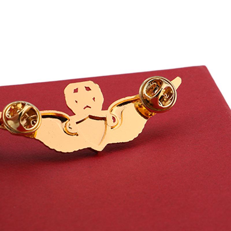 Военный командный пилот ВВС США во время Второй мировой войны, значок с металлическими крыльями, Золотая пятиконечная звезда, прищепки для одежды