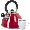 Morbern 1.8 Quart Stainless Steel Whistling Tea Kettle Red