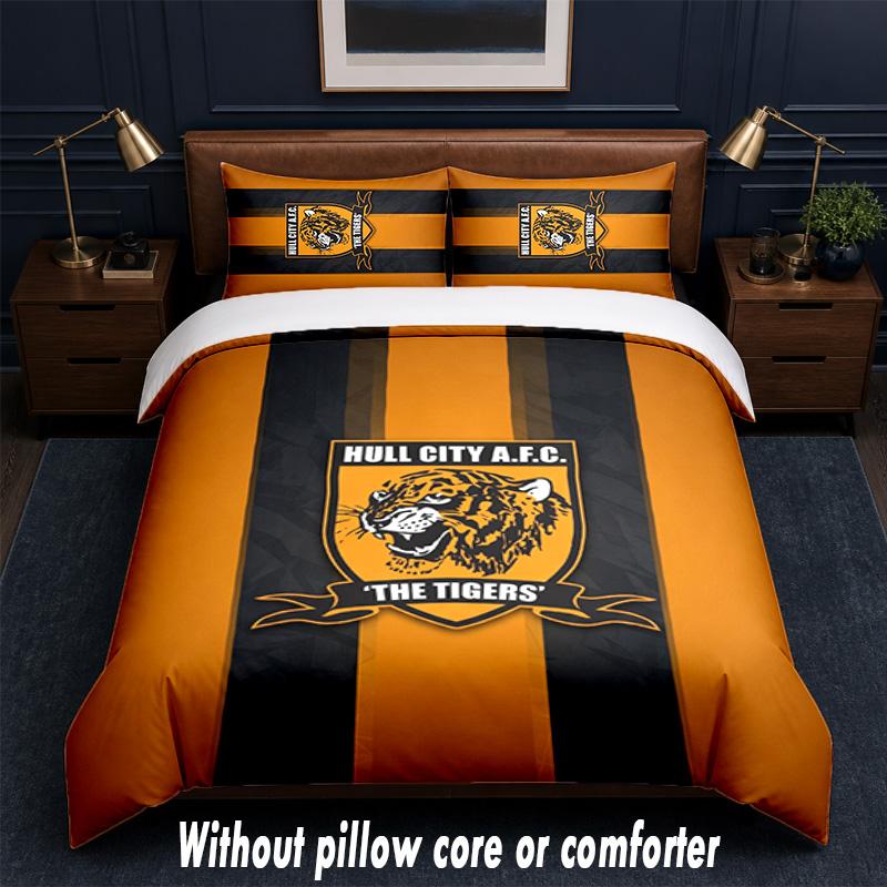 Hull FC Design Bed Bedding Set 1 Duvet Cover + 2 Pillowcases Soft Breathable Household Bed Linens