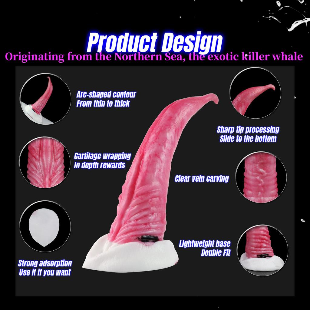 YOCY Giant Killer Whale Penis With Sucker Anal Dildos Vaginal Stimulator Anus Massager Silicone Butt Plug Sex Toys For Women Men