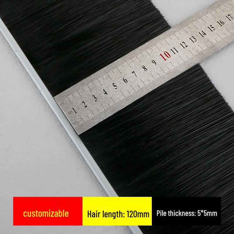 Коричневая специальная щетка с нейлоновой щетиной для пылезащитного уплотнения и вращающихся дверей