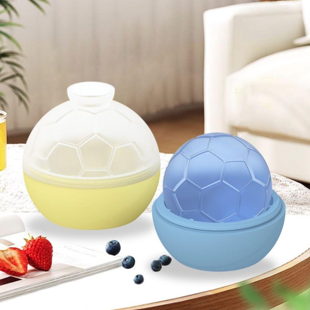 2PCS Non-stick Soccer Ice Cube Mold Silicone Ice Ball Maker Football Ice Tray  Refrigerator