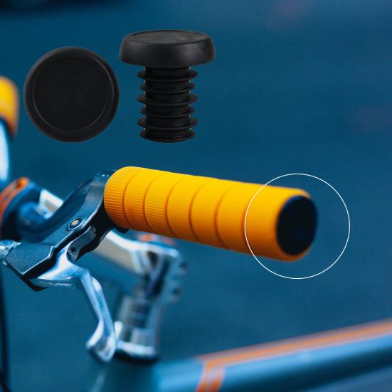 1 Pair Plastic Bar End Caps Anti-Vibration Bright Color Solid Wear-Resistant Bar End Plugs for Mountain Bikes