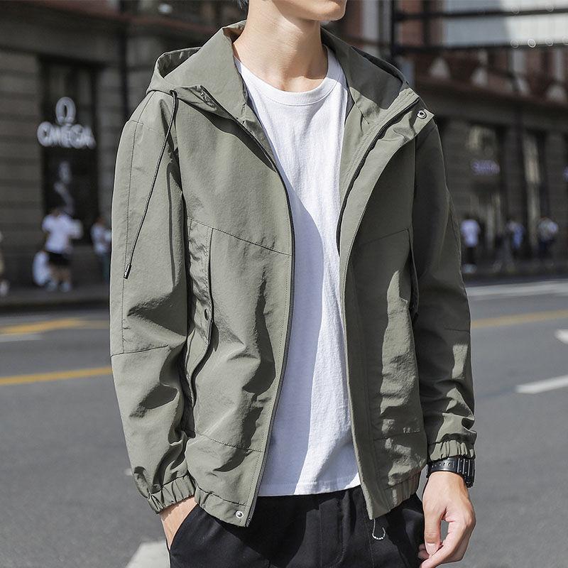Куртка мужская весна, осень и зима новинка тренд с капюшоном повседневная универсальная свободная куртка верхняя одежда