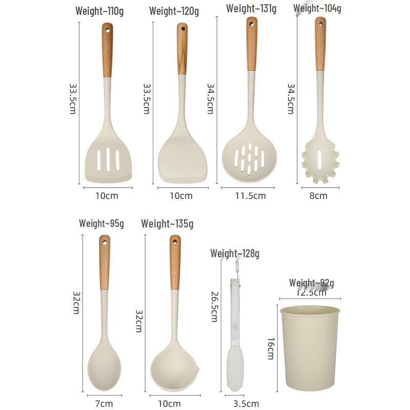 Changbaosen 8-Piece Silicone Kitchen Utensil Set