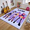 Custom KPop Demon Hunters Mat Personalized Name, Polyester Washable Indoor Entryway Rug, Gift for Christmas, Easter, Thanksgiving Day