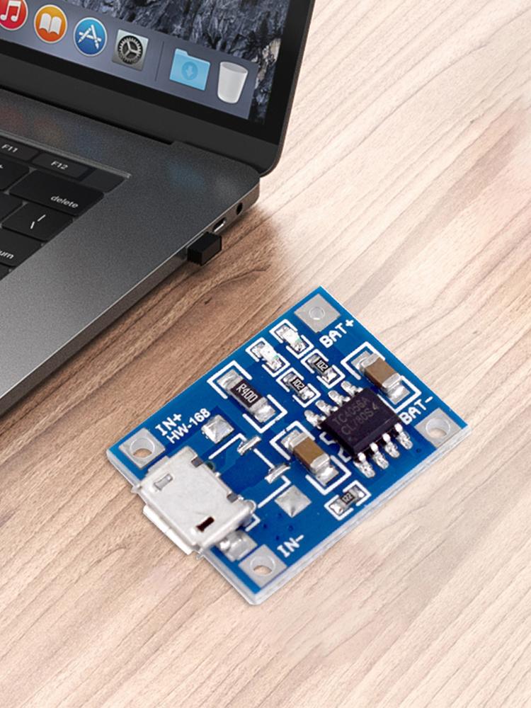 Мини плата зарядного устройства для аккумуляторов Micro USB Портативная панель зарядного устройства 1A DC4.5-5.5V со световым индикатором для литиевых аккумуляторов