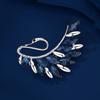 High-End Female Exquisite Blue Imitation Crystal Swan Brooch Female Brooch 2024 Elegant Temperament Pin
