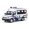 Металлические машинки, игрушки, масштаб 1/24, полицейская машина IVECO, литая модель автомобиля из сплава, подарок для мальчиков, детей, игрушечные машинки со звуком и светом