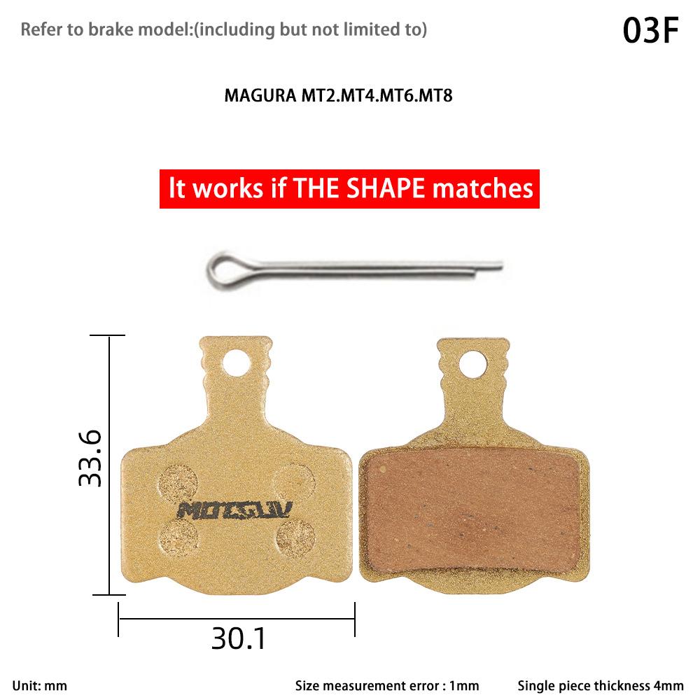 10 Pairs (20 Pieces) Copper Base Bike Brake Pads for Shimano SRAM Avid Hayes Magura Bicycle Accessories