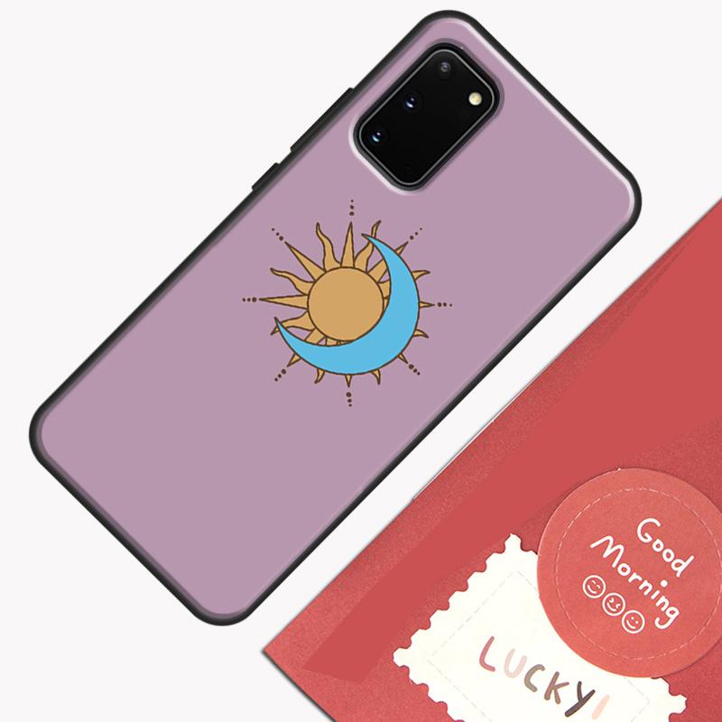 Чехол для телефона в стиле хиппи 'Солнце и Луна' для Samsung Galaxy S25 S26 Ultra S20 S21 S22 S23 S24 Plus S9 S10 S25 FE Защитный корпус