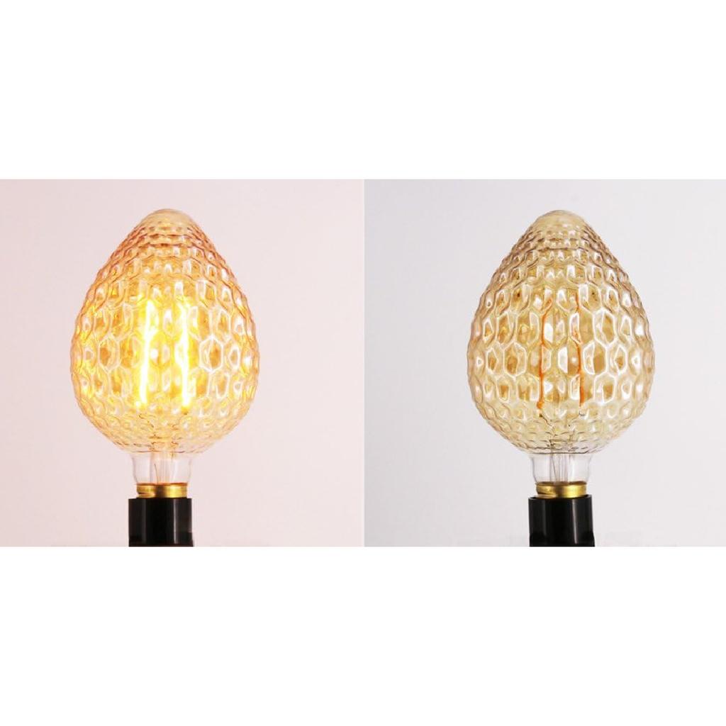 Vintage LED Filament Bulb Dimmable Strawberry 2W LED Light Bulb, E26 Base, Soft Warm White 2700K, 20W Equivalent, 110-120VAC, Dimmable (Pack of 1)